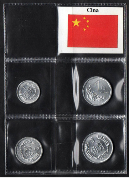 CINA  set 1 - 2 - 5 Yuan + 1 Yuan del 1995 Anni vari Quasi fior di conio